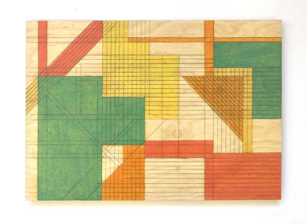 Rhona Jack Frameworks I Oil and graphite on plywood board 21 x 30 cm