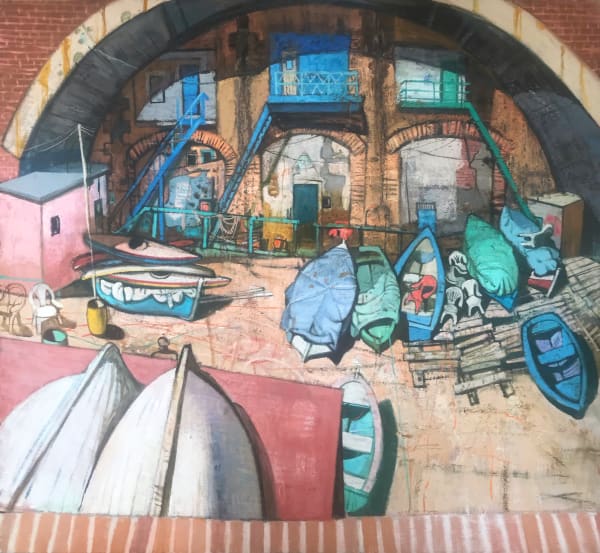 Leon Morrocco RSA Railway Arch, Genoa Oil on canvas 198 x 183.5 cm