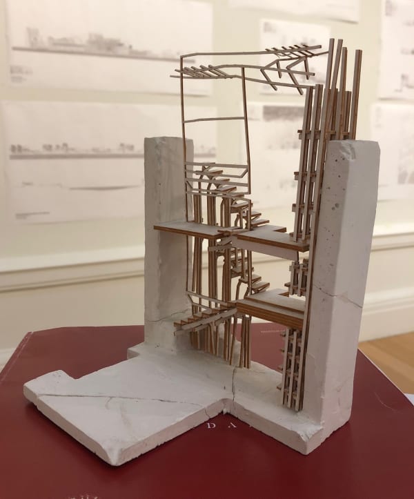 Vsevolod Yurchenko Gate Plaster, timber, card model