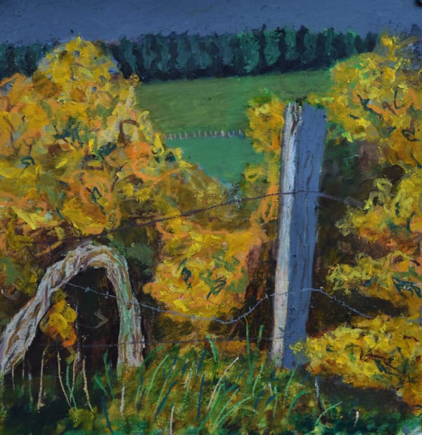 Neil Macpherson RSA Evening from the Old Italian POW Road, 2019 Mixed media 28 x 28 cm