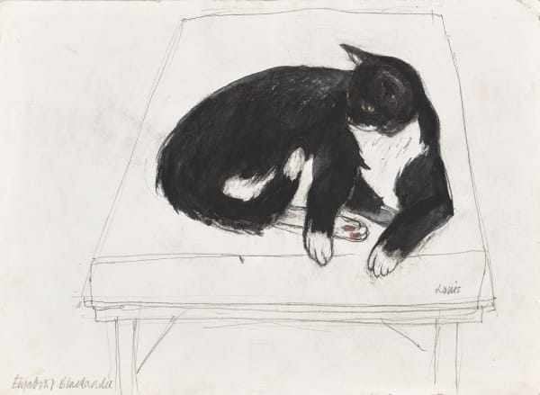 Elizabeth Blackadder RSA Louis, 2013 (c.) Pencil and watercolour on paper Image size: 23 x 32 cm Frame size: 45 x 53.5 cm