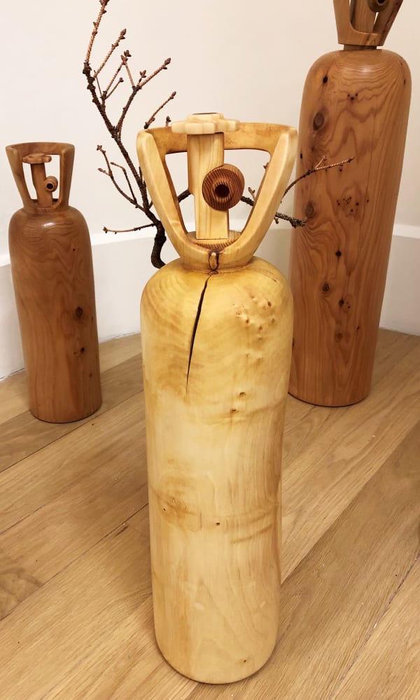 Santiago Del Pozo L Co2 Canister Recycled wood: Ash 63 x 16 x 16 cm
