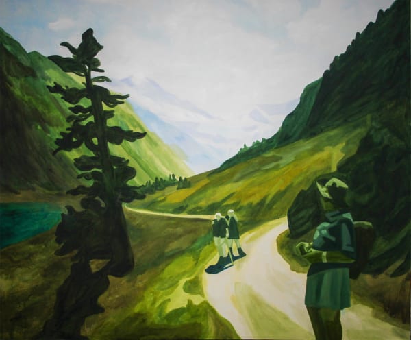 Poppy Fraser Taking the long road home, 2024 Oil on canvas 160 x 140 cm
