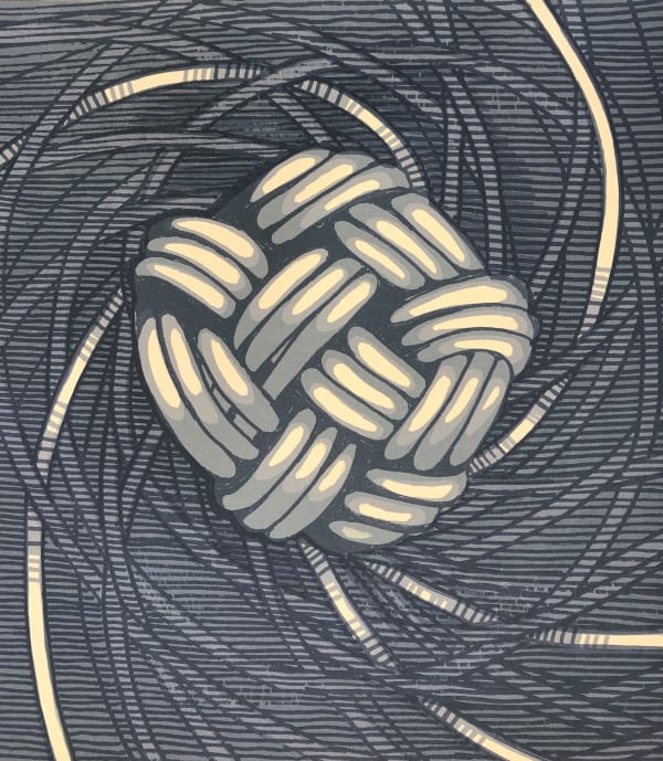 Arthur Watson PPRSA Night Eddy & Fist, 2023 Screenprint Image: 43 x 38 cm Framed: 50 x 45 cm