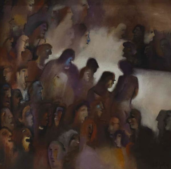 Willie Rodger RSA Lonely People, 2004 Oil on canvas 56 x 56 cm