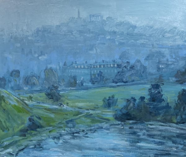 Henry Kondracki RSA Blue Holyrood Oil on canvas 65 x 75 cm