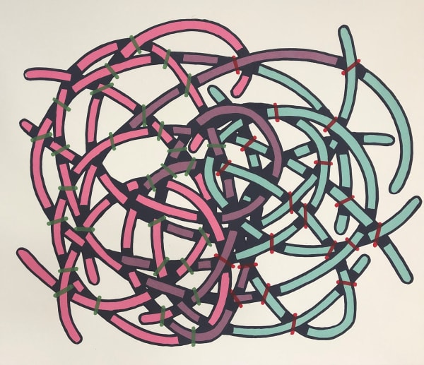 Arthur Watson PPRSA Harbour Thrums, 2023 Screenprint Image: 38 x 43 cm Framed: 45 x 50 cm Edition of 15