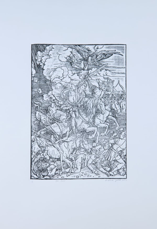 Derrick Guild RSA, 4 Horsemen after Dürer, a positive negative