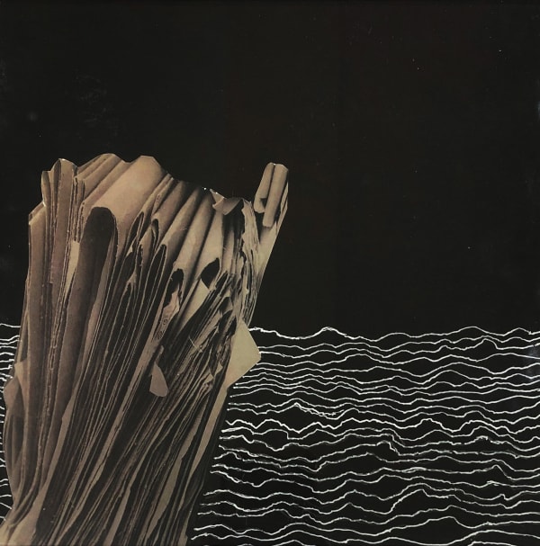 Sam Ainsley RSA Sea of Bureaucracy; the silent killer Collage and ink on card 20 x 20 cm