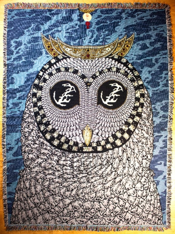 Tom Brice Barn Owl, 2024 Woven tapestry 213 x 157 x 5 cm Edition of 15