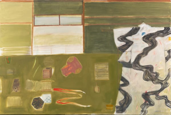 Elizabeth Blackadder RSA Still Life with Kimono, Kyoto, 2002 Oil on canvas 122 x 183 cm