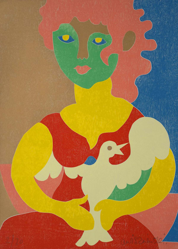 Woman and Dove