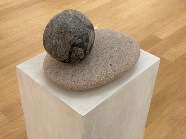 Jake Harvey RSA Two Forms, 2025 Pseudotachylite and granite 38 x 31 x 24 cm