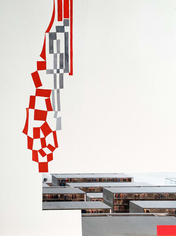 Gareth Fisher PRSA Untitled III, from the series Regions of the Ideal, 2020 Collage on watercolour paper 32 x 24 cm