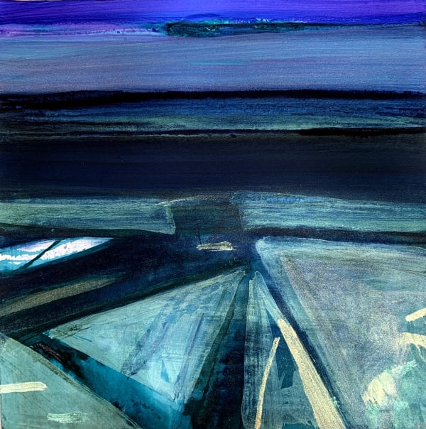 Barbara Rae RSA Shard 1 Mixed media on paper 48 x 48 cm