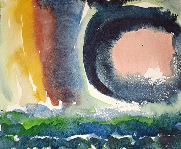 John Houston RSA Untitled (Hot Sun over Sea) Watercolour on paper Image: 13.5 x 16 cm Frame: 37 x 39 cm