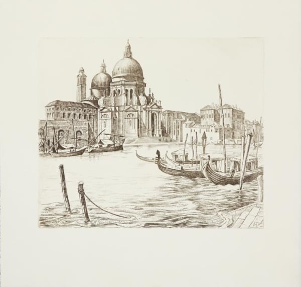 William Wilson RSA, printed by Leena Nammari RSA (Elect) Santa Maria Della Salute, Venice, 2019 [1932] Engraving Plate: 24.2 x 28.7 cm