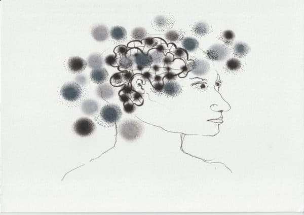 Tracy Mackenna RSA My beloved brain / Il mio amato Cervello, 2024 Watercolour, pastel on watercolour paper 28 x 37 x 3 cm