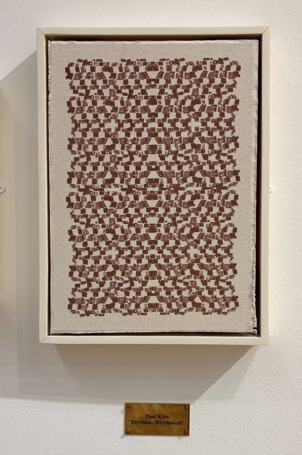 Fern Lovande Pattern Samples; Paul Klee , 2025 Screenprint, acrylic on canvas, copper plate 35 x 45 cm