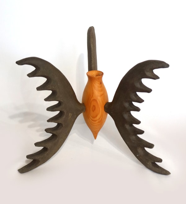 Aimie Harding Decidual, 2025 Yew, stoneware ceramic 24 x 24 x 18 cm