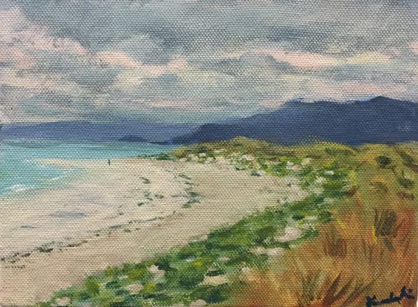Henry Kondracki RSA North Uist Beach Oil on canvas 15 x 20 cm