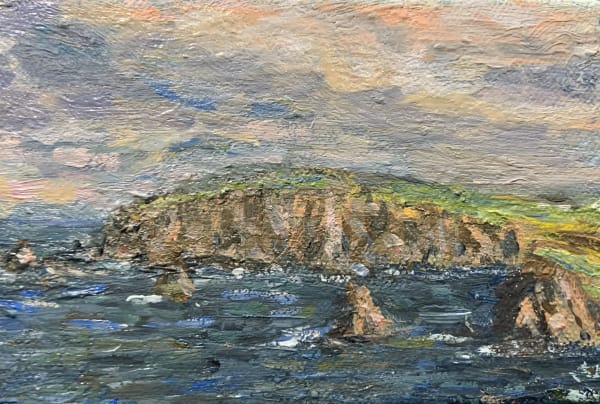 Henry Kondracki RSA The Edge of the Green Sea Crumples, 2025 Oil on canvas 10 x 15 cm