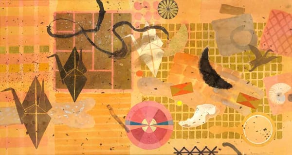 William Littlejohn RSA, Origami Cranes and Colour Wheel, 1988