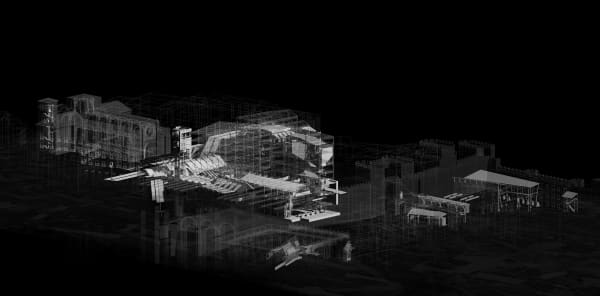 Toby Eccleston and Daniel Anderson Isometric View of the Civic Monastery, 2023 Architectural Drawing Print 118.9 x 59.4 cm