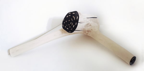 Richard Goldsworthy Torso, 2020 Part charred willow and pewter 42 x 120 x 85 cm