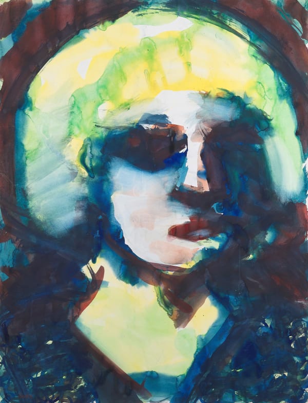 John Houston RSA Night Head, 1988 Watercolour and gouache on paper 100 x 77 cm