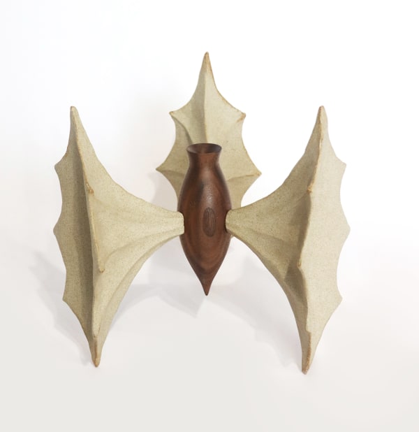 Aimie Harding Venous, 2025 Walnut, stoneware ceramic 22 x 22 x 21 cm