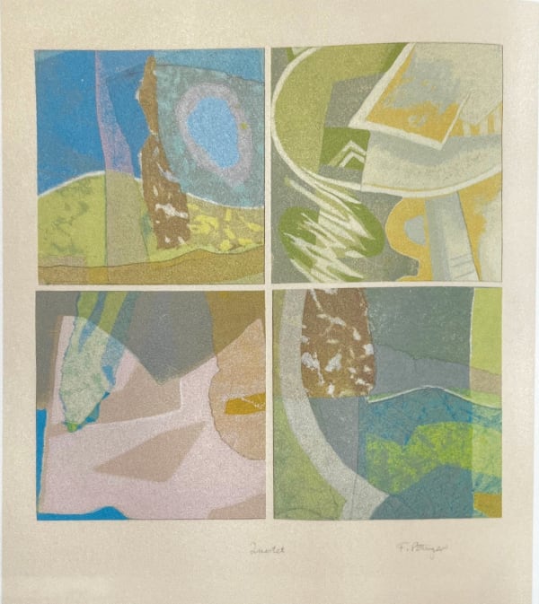 Frank Pottinger RSA Quartet Lithograph with chine collé 54 x 46 cm