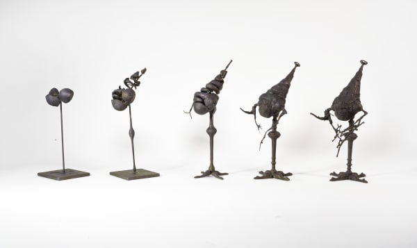 Michał Staszczak (D)evolution, 2021 Cast iron, stainless steel (5 parts)