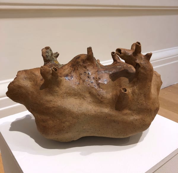 Eilidh Guthrie Wild Clay and Natural Glaze Metamorphoses, 2024 Wild clay and ball clay, bracken ash glaze, eggshell glaze 34 x 20 x 19 cm