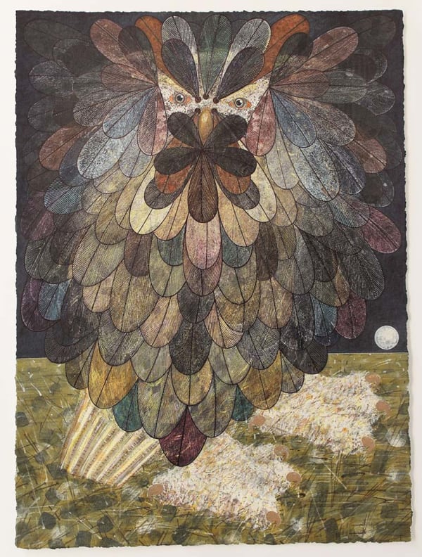 Michael Agnew RSA, Aberdeen Samurai Owl for Megan Boyd, 2017