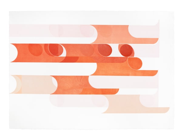Jo Ganter RSA Allegrettino, 2025 Unique relief print on birchwood ply block, printed on Somerset satin paper 93 x 128 cm