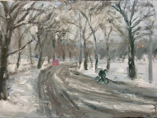 Henry Kondracki RSA Winter Delivery Oil on board 21 x 29 cm