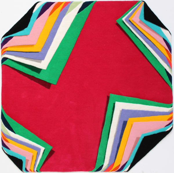 Jim Lambie RSA (Elect) Soft Machine, 2016 Tufted by Kristi Vana and Dennis Reinmüller Rug - wool and linen 250 x 250 cm