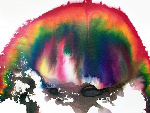 Graham Fagen RSA Lockdown Rainbow (9), 2020 Indian ink on Waterford 300g/m watercolour paper Signed and inscribed with title and date on reverse 28.5 x 38 cm