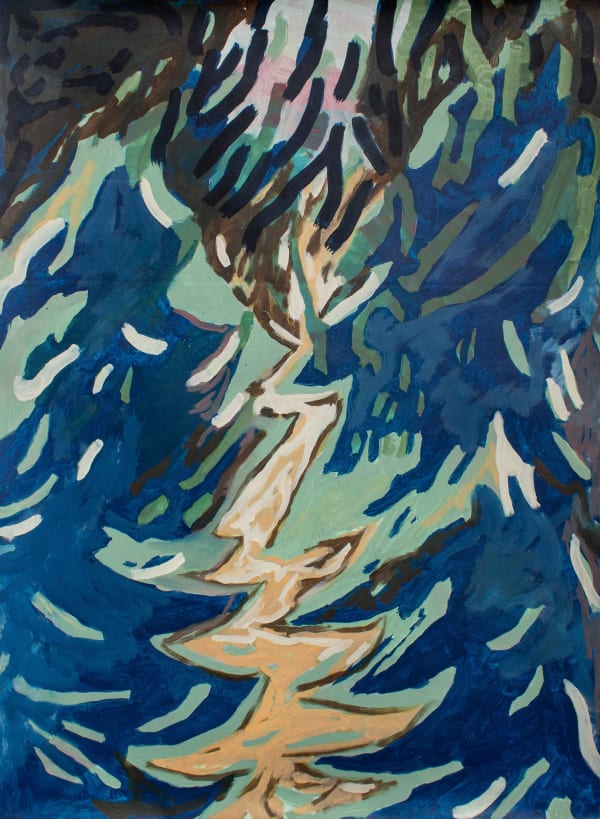 Joanna Holisz Shaking Oil on paper 51 x 68 cm