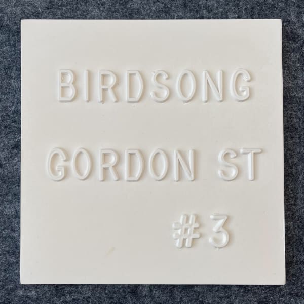 Rachel McClure Birdsong I, 2020 Plaster 20 x 20 x 1 cm