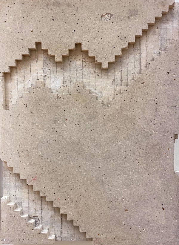 William Braithwaite Strata Concretion III, 2019 Polished concrete and steel 60 x 40 cm