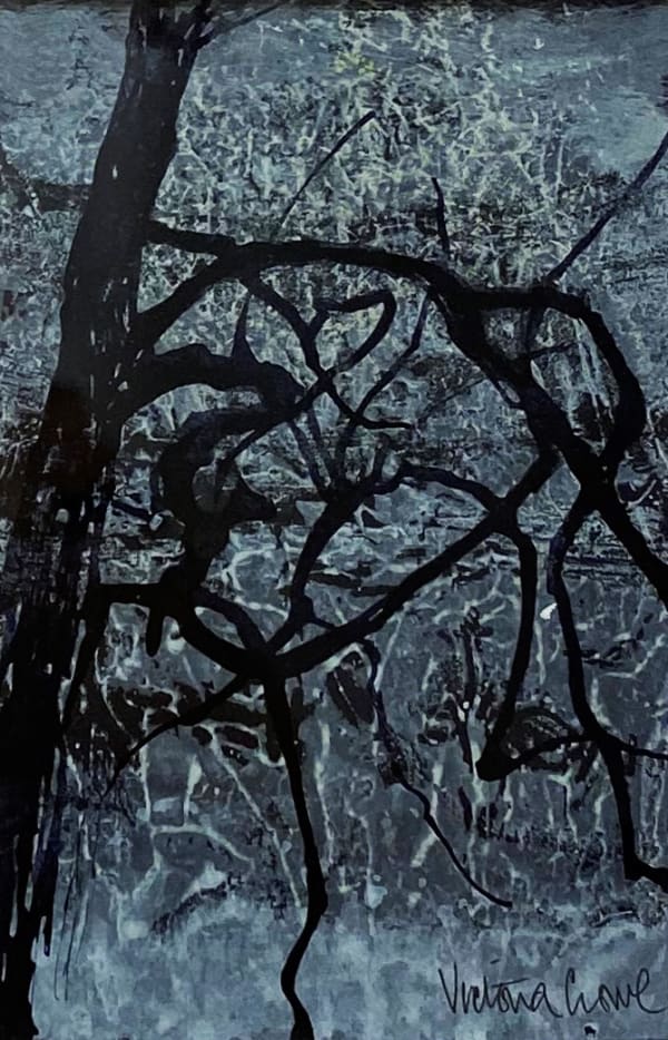 Victoria Crowe RSA Dumfries House, evening Mixed media Image size: 16 x 10.5 cm Frame size: 41 x 34 cm