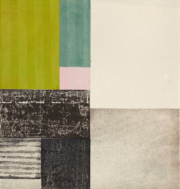 Paul Furneaux RSA Grey Sea Mokuhanga on paper 47 x 43.5 cm