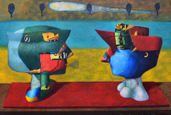 Neil MacPherson RSA The Kiss, 2020 Oil on canvas 86 x 120 cm