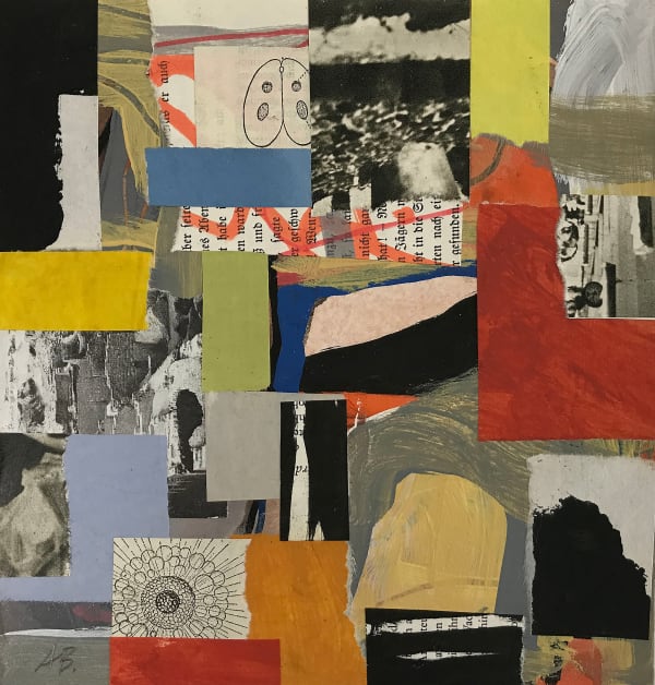 Alfons Bytautas RSA Incognito Acrylic and collage on paper 19 x 18 cm