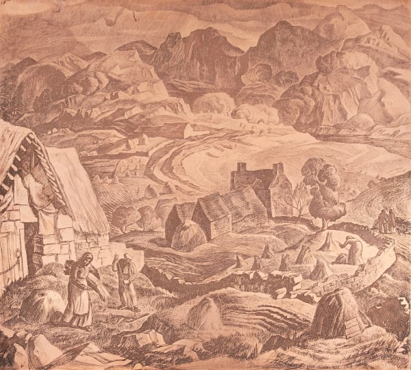 William Wilson RSA North Highland Landscape, 1934 Copper etching plate 36 x 39.4 cm