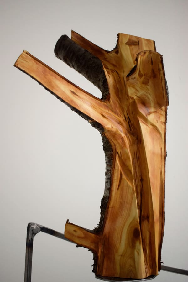 Sasha Ballon Prunus Avium (Figure II), 2022 Cherry wood, danish oil 55 x 33 x 13 cm