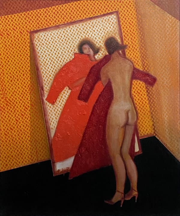 Willie Rodger RSA The New Dress, 2002 Oil on canvas 55.5 x 45.5 cm