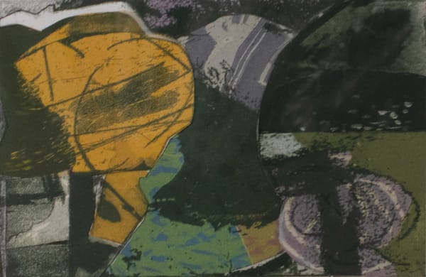 Frank Pottinger RSA The Spinney Collage on board 33 x 39 cm